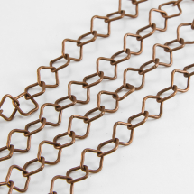 Łańcuszek Kotwiczny Żelazo 9x9x1mm Kolor: Miedź 5m (5WB6524)