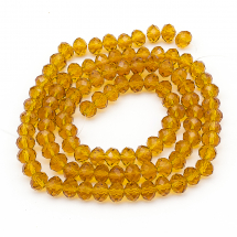 Koraliki Szklane Sztuczny Kryształ Fasetowany 6x4mm 92szt/36cm/sznur (5WB7065)