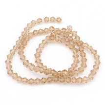 Koraliki Imitacja Austriackiego Kryształu Szklany Bicone Fasetowany, 4x4mm 99szt/40cm/sznur (5WB7068)