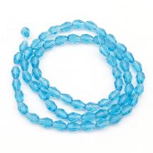 Koraliki Szklane Fasetowany 6x4mm 72szt/43cm/sznur (5WB7114)