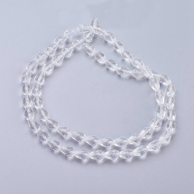 Koraliki Szklane Fasetowane, 11x8mm 60szt/71cm/sznur (5WB7307)