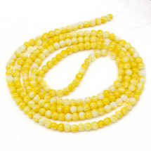 Koraliki Szklane Malowany Marmur, 4mm 200szt/80cm/sznur (5WB7532)