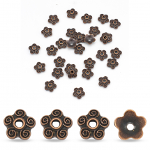 Nakładki na Koraliki Stop Metalowy 10х4mm Kolor: Miedź  30szt/opakowanie (5WB7596)