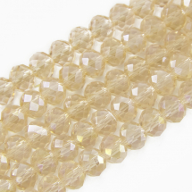 Koraliki Szklane Galwanizacja Fasetowane 6x4mm 100szt/46cm/sznur (5WB7650)