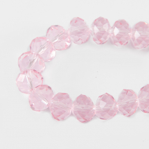 Koraliki Szklane Sztuczny Kryształ Fasetowany 8x6mm 72szt/42cm/sznur (5WB7876)