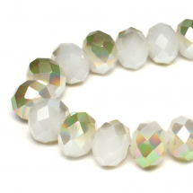 Koraliki Szklane Galwanizacja Fasetowane 8x5mm 72szt/36cm/sznur (5WB7878)