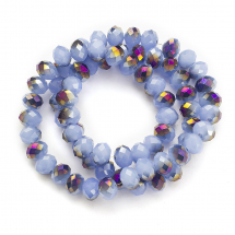 Koraliki Szklane Galwanizacja Fasetowane 8x5mm 72szt/36cm/sznur (5WB7923)