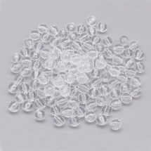 Koraliki Akrylowe, Przezroczysty, Fasetowane, Okrągły, Bezbarwny, 8mm, około 160szt/50g (3WB2004)
