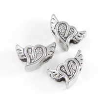 Koraliki Modułowe Charms Stop Metalowy, Antyczne Srebro 12х17х8mm, 5szt (3WB2044)