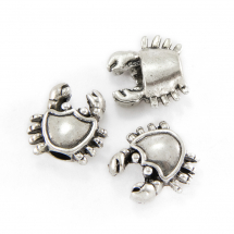 Koraliki Modułowe Charms Stop Metalowy, Antyczne Srebro 17х17х7mm, 5szt (3WB2068)