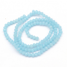 Koraliki Szklane Imitacja Jadeitu, Fasetowany 4x3mm 140szt/46cm/sznur (3WB2368)