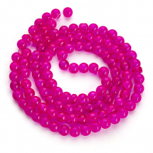 Koraliki Crackle Szkło Luźne 8mm 95szt/76sm/nić (3WB2518)