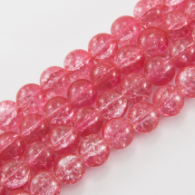 Koraliki Szklane Crackle 10mm 80szt/80cm/sznur (3WB2553)