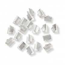 Końcówki Zaciskowe do Taśm, Żelazne, Srebro, 8x6x5mm, Otwór 2mm, 20szt (3WB2909)