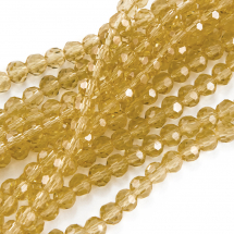 Koraliki Szklane Sztuczny Kryształ Fasetowany 4-5x3-4mm 100szt/40cm/sznur (3WB2976)