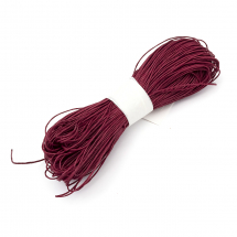 Sznurek Bawełna Woskowana 1mm Kolor: Burgundia 60-65m/wiązka (3WB3481)