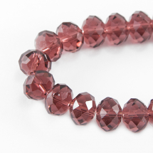 Koraliki Szklane Sztuczny Kryształ Fasetowany 12x8mm 72szt/58cm/sznur (3WB3495)