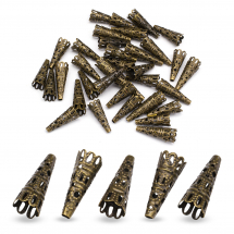 Stożek Nakładki na Koraliki Żelazne 9х22mm Kolor: Bronze 50szt/opakowanie (Q6WB729)