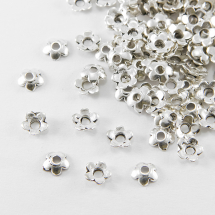 Nakładki na Koraliki Stop Metalowy 6,5mm x 2mm Kolor: Antyczne Srebro 40szt/5g/opakowanie (5WB1066)