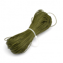 Sznurek Bawełna Woskowana 1mm Kolor: Oliwka 60-65m/wiązka (5WB3388)