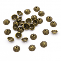 Nakładki na Koraliki Stop Metalowy 11x5mm Kolor: Bronze 30szt/opakowanie (3WB5528)