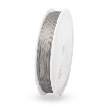 Linka Jubilerska Stalowa, Powłoka Nylonowa, Platyna, 0.38mm, 60m/szpula (3WB5672)