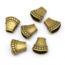 Конус Шапочки для Бусин, Металеві, Колір: Бронза, Розмір: 15.5х16х9мм, Отвір 4мм, (2WB10137)
