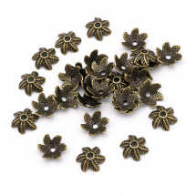 Nakładki na Koraliki Stop Metalowy 11x5mm Kolor: Bronze 30szt/opakowanie (2WB10086)