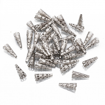 Stożek Nakładki na Koraliki Żelazo 9х22mm Kolor: Platyna 50szt/opakowanie (2WB10099)