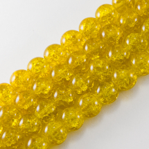 Koraliki Szklane Crackle, 10mm 80szt/80cm/sznur (3WB5840)