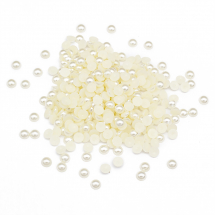 Kaboszony Akrylowe Imitacja Pereł 6x3mm Kolor: Kość Słoniowa ok. 230szt/25g (2WB13504)