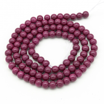 Koraliki Szklane Eko-Farba, 4mm 100szt/41cm/sznur (2WB17592)