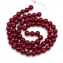 Koraliki Szklane Crackle, " Szkło Tłuczone" Okrągłe, Ciemnoczerwone, 12mm, Otwór 2mm, około 64szt/76cm/nić (2WB18856)