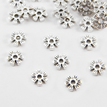 Koraliki Dystansowe Stopowy Biżuterii 8х8х2mm Srebro 50szt (2WB19175)