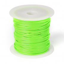 Sznurek Woskowany Poliester, Kolor: Sałata, 1mm, około 10m / szpula (2WB26609)