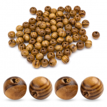 Koraliki Drewniane Naturalny, Okrągły, Barwiony, Brązowy, 10x9mm, około 68szt/25g (2WB27832)