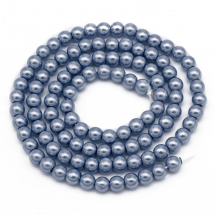 Perła Szklane Błyszczące, Ecofarba 4mm 100szt/40cm/sznur (2WB27879)