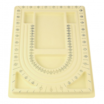 Tablica do Projektowania Biżuterii, Naszyjników, Plastik, Flokowana, Jasnożółty, 32.5x23.5cm, 1szt (2WB27945)