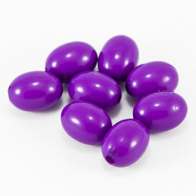 Намистини Акрил Непрозорі, Овальні, Колір: Фіолетовий, Розмір: 12х9мм, Отвір 1.5мм, близько 42шт/25г, (2WB28646)