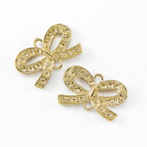 Zawieszka Łącznik Pod Kryształki Stop metalu 14,5x23x3,5mm Otwór 2mm na cyrkonie 1-2mm Kolor: złoty 4szt (2WB28668)