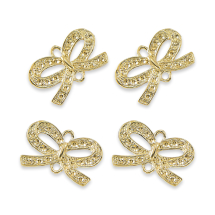 Zawieszka Łącznik Pod Kryształki Stop metalu 14,5x23x3,5mm Otwór 2mm na cyrkonie 1-2mm Kolor: złoty 4szt (2WB28668)