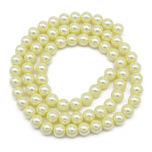 Perła Szklane Błyszczące Ecofarba 6mm 72szt/43cm/sznur (2WB29343)