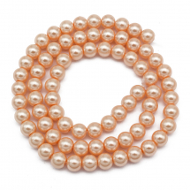 Perła Szkło Błyszczące Eko-Farba 6mm 72szt/43cm/sznur (2WB29349)