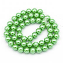 Perła Szklane Błyszczące Ecofarba 8mm 50szt/40cm/sznur (2WB29351)