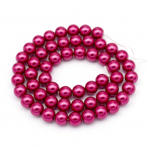 Perła Szkło Błyszczące Eko-Farba 8mm 50szt/40cm/sznur (2WB29352)