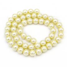 Perła Szkło Błyszczące Eko-Farba 8mm 50szt/40cm/sznur (2WB29354)