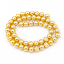 Perła Szkło Błyszczące Eko-Farba 8mm 50szt/40cm/sznur (2WB29358)