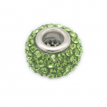 Koraliki Modułowe Charms Żywica i Cyrkonie Klasa A, Peridot 15х10mm, 1szt (2WB29554)