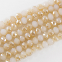 Koraliki Szklane Galwanizacja Fasetowane 6x4mm 100szt/40cm/sznur (2WB28915)