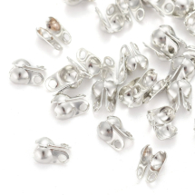 Łapaczki Żelazo, Końcówki Zaciskowe, Platynowy, 6x3.5mm, 100szt (2WB29431)